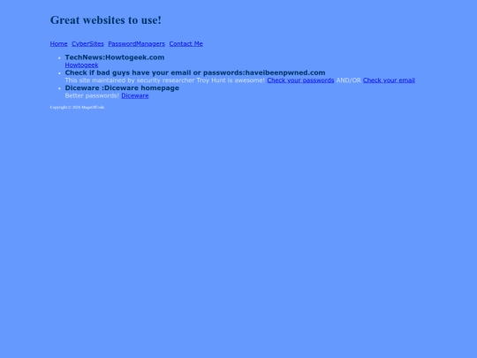 sites screenshot