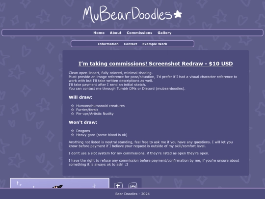 information screenshot
