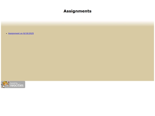 Assignments screenshot