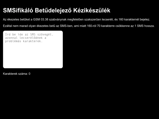 SMSszoveg screenshot