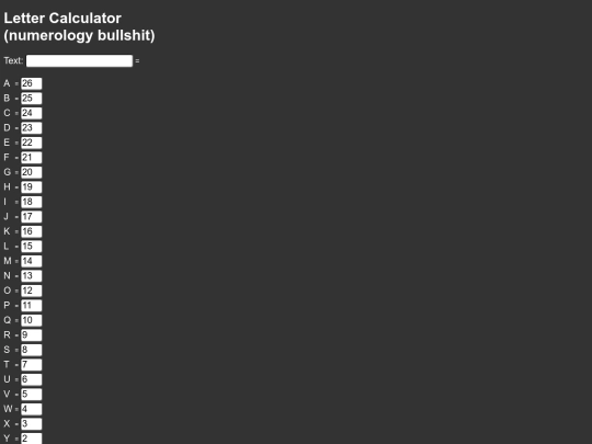 lettercalculator screenshot