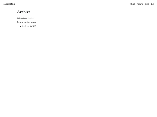 archive screenshot