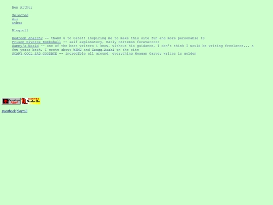 blogroll screenshot