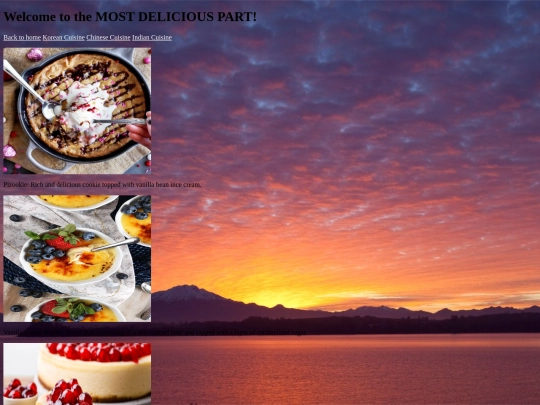 desserts screenshot