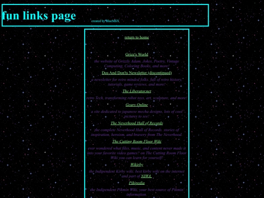 links screenshot
