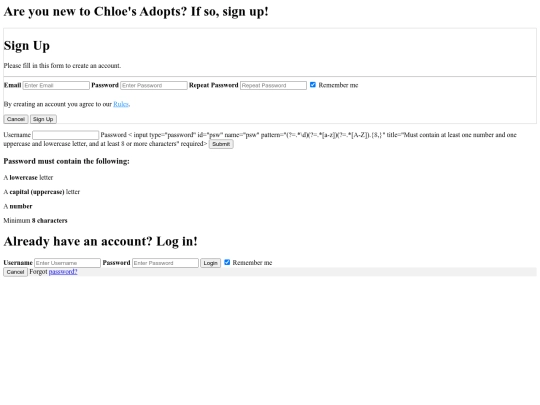 signup screenshot