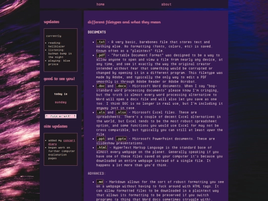 filetypes screenshot