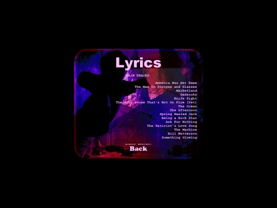 html/lyrics screenshot