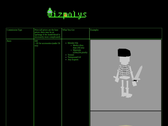 commissions screenshot
