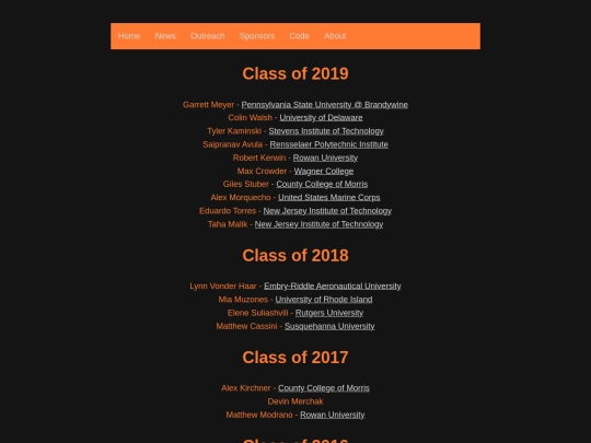 about/alumni screenshot