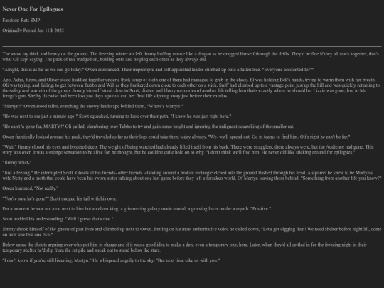 fanfic/neveroneforepilogues screenshot