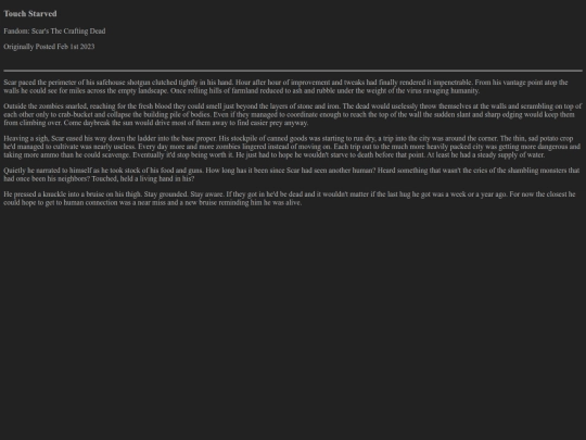 fanfic/touchstarvedtcd screenshot