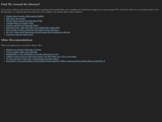 links screenshot