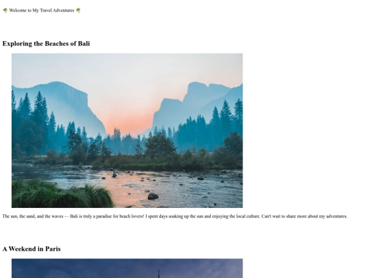 Blog screenshot