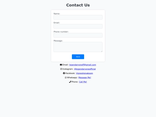 Portfolio/contact screenshot