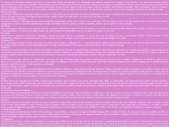 Paginas/Derecha/Proyecto1_Videojuegos_Censurados screenshot