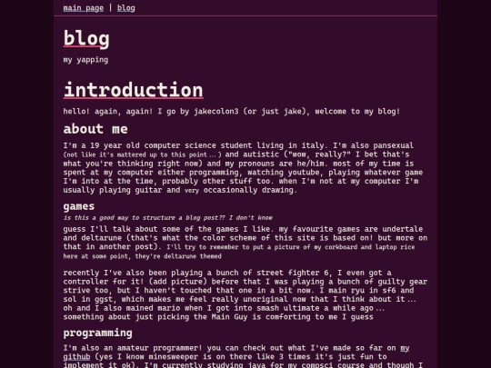 blog/introduction screenshot
