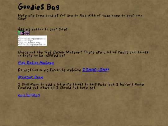 goodies/bag screenshot