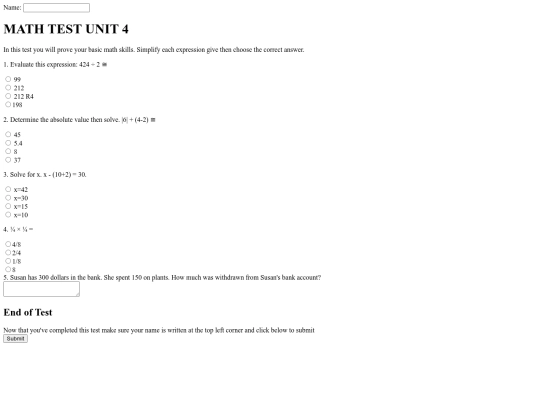 mathforms-assignment screenshot