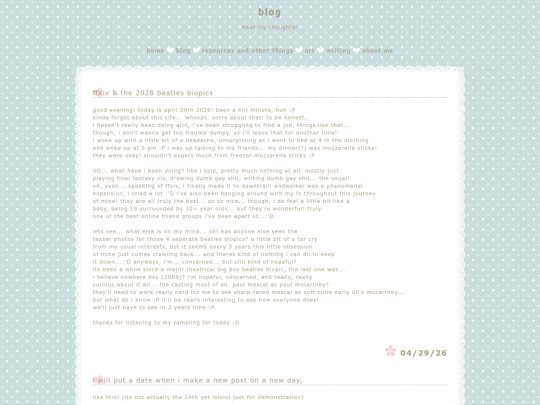 blog screenshot