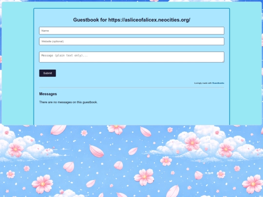 Guestbook screenshot