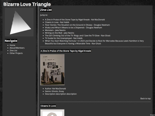 zine-list screenshot