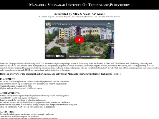 mvit project screenshot