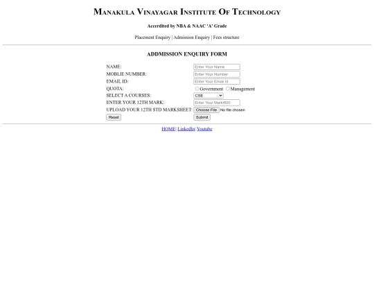 mvit project/register screenshot