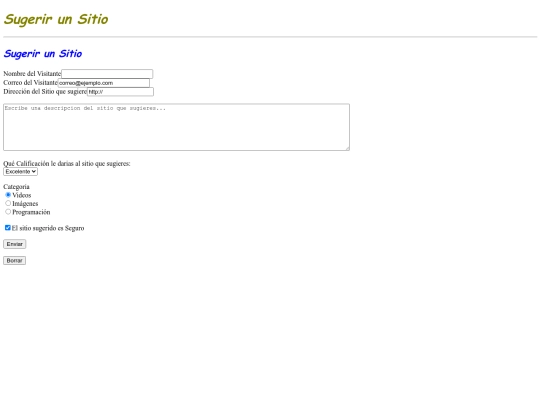 sugerirsitio screenshot