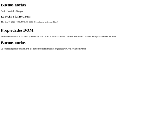 aplicaciónwebfechayhora screenshot