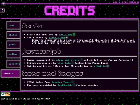 credits screenshot