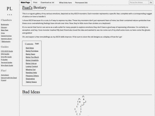 bestiary screenshot