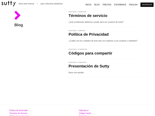 es/blog screenshot