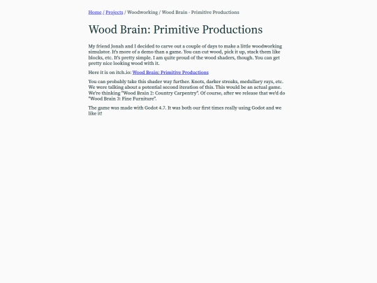 page/woodbrain screenshot