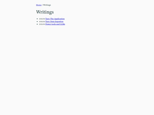 page/writings screenshot