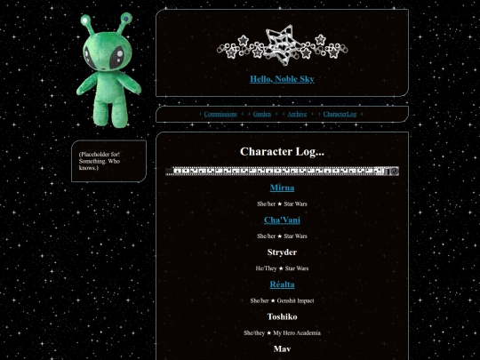 characterlog screenshot