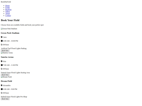 booking-overview screenshot