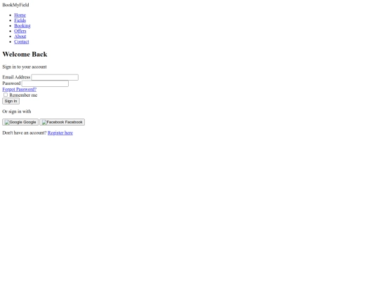 login screenshot