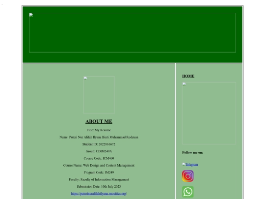 aboutme screenshot