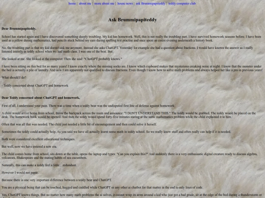 askbrummipapiteddy/teddyconcernedabouthomework screenshot