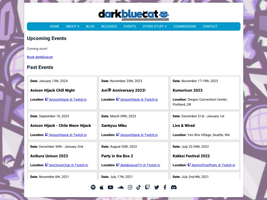 events screenshot