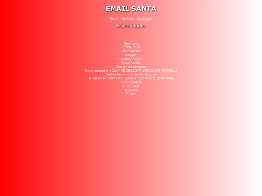 christmas/EmailSanta screenshot