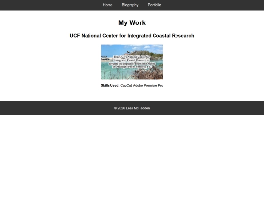 HTML/portfolio screenshot