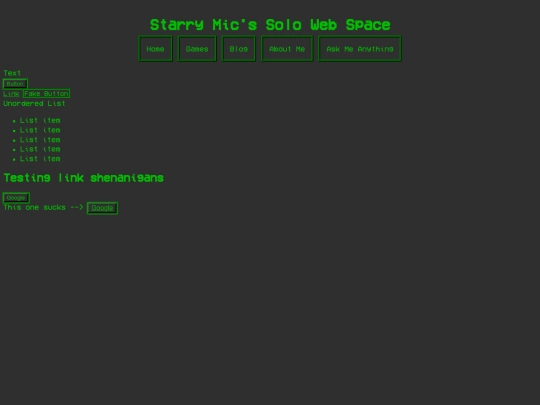 TestingPages/StylePreviewing/StyleTest screenshot