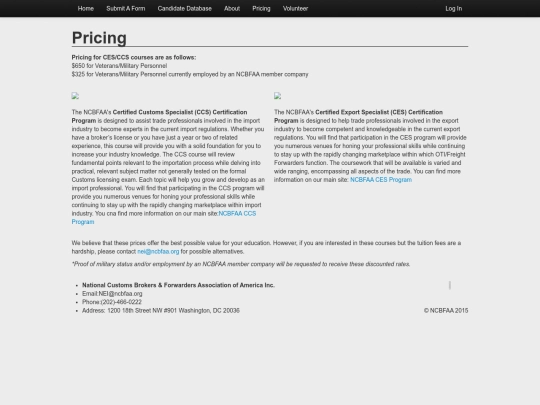 Troops To Trade Website/Pages/pricing screenshot