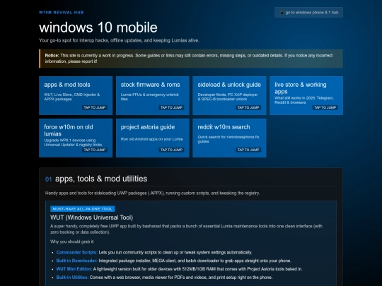 w10m screenshot