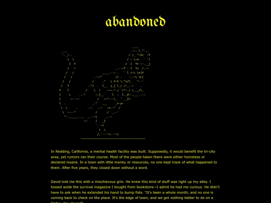 Abandoned screenshot