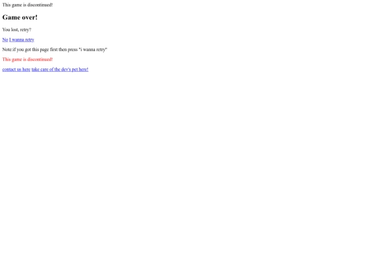 gameover screenshot
