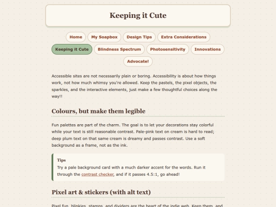 gallery/accessibility/keeping-it-cute screenshot
