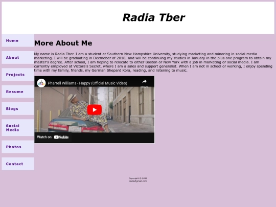 AboutMe screenshot